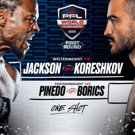 Хесус Пинедо эффектно побеждает Адама Борича на турнире PFL World Tournament 1