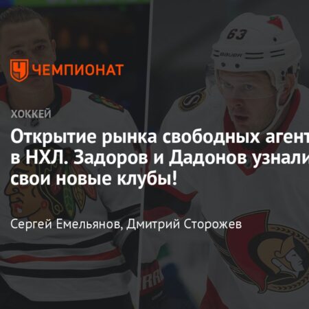 Обзор рынка свободных агентов НХЛ: Главные события и сделки
